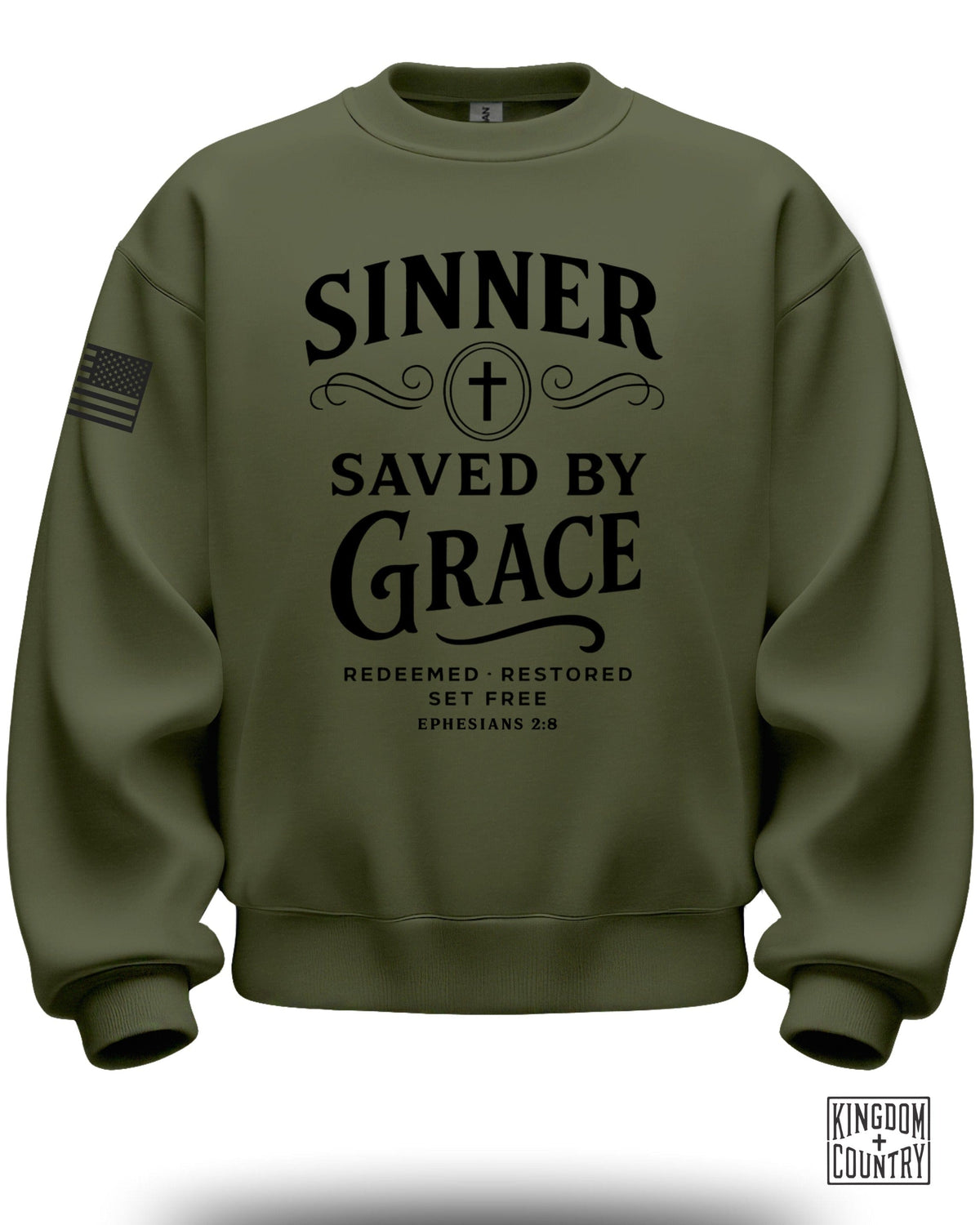 Sinner Saved By Grace Crewneck