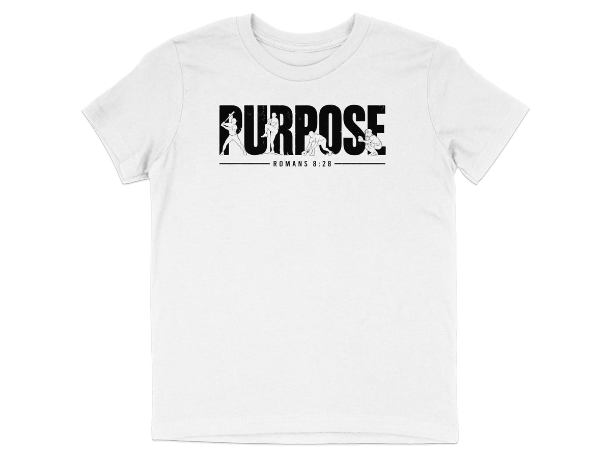 Romans 8:28 Baseball Youth T-Shirt