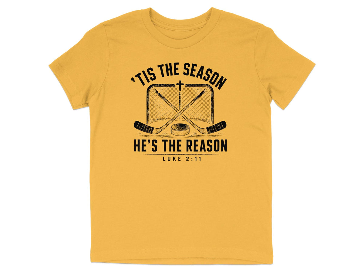 'Tis The Season He's The Reason - Hockey Youth T-Shirt