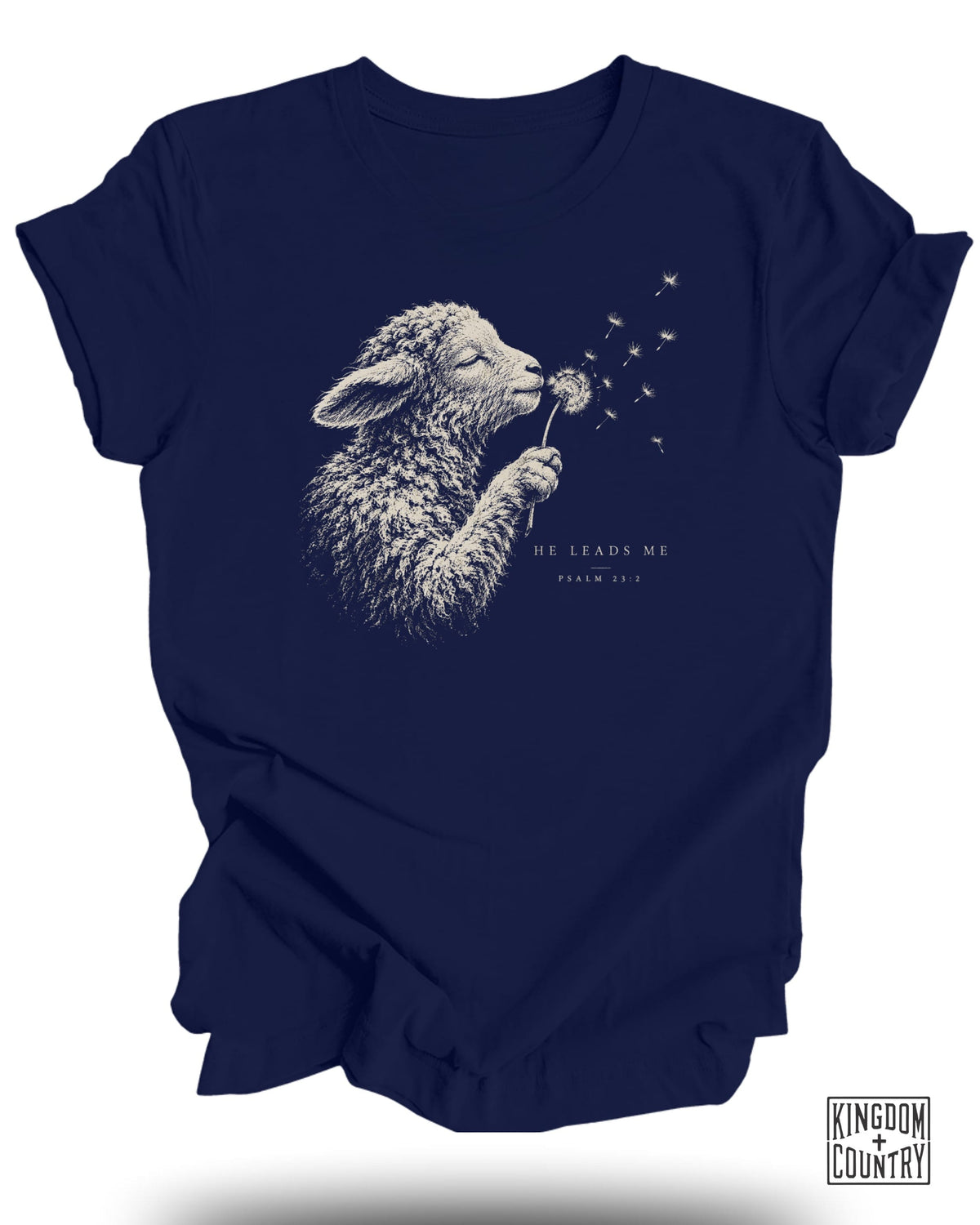 He Leads Me Psalm 23 T-Shirt