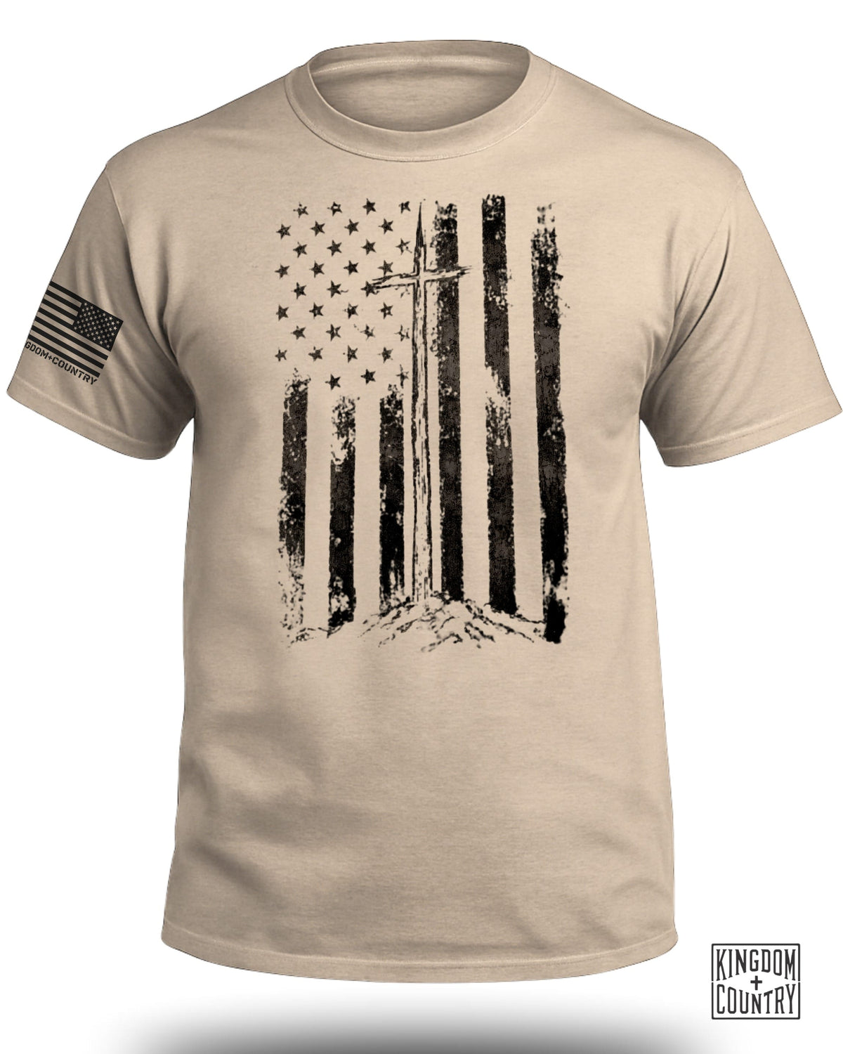 Distressed Patriotic Cross T-Shirt