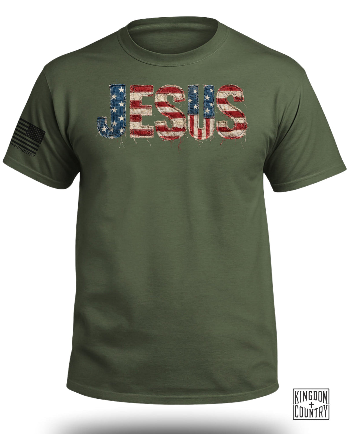 Patriotic Jesus American Flag T-Shirt