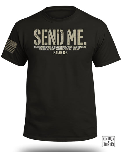 Send Me Isaiah 6:8 Christian T-Shirt (Front)