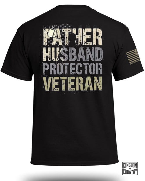 Father Husband Protector Veteran T-Shirt