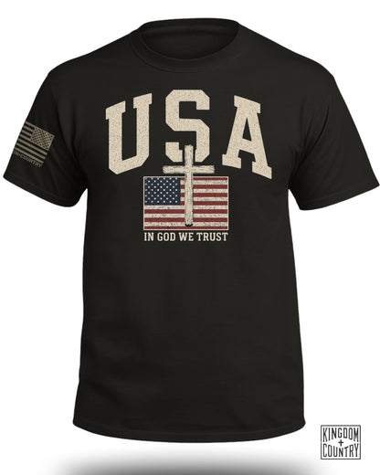 USA Flag Cross T-Shirt