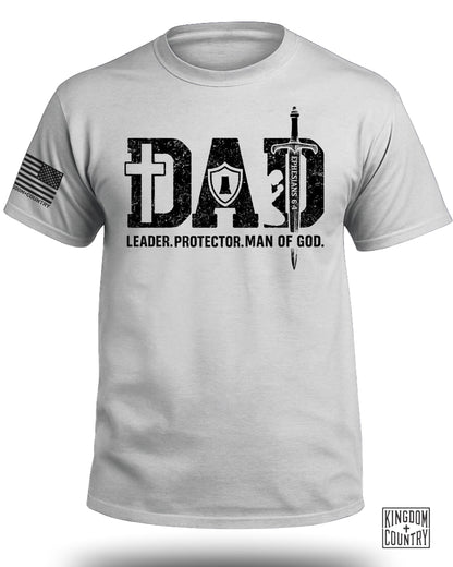 Dad-Leader Protector Man Of God (Front) T-Shirt