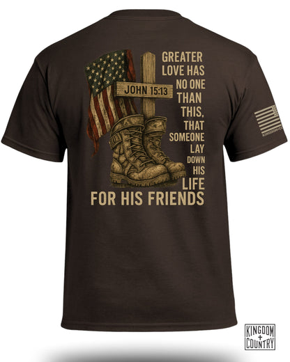 Patriotic John 15 13 T-Shirt