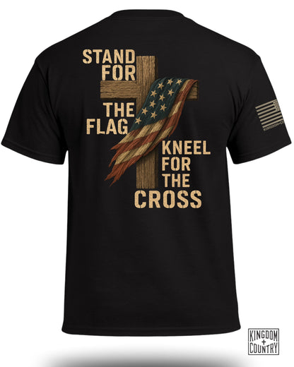 Stand For The Flag-Kneel For The Cross T-Shirt