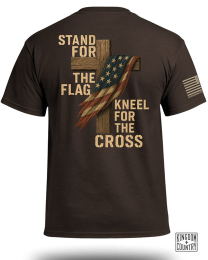 Stand For The Flag-Kneel For The Cross T-Shirt