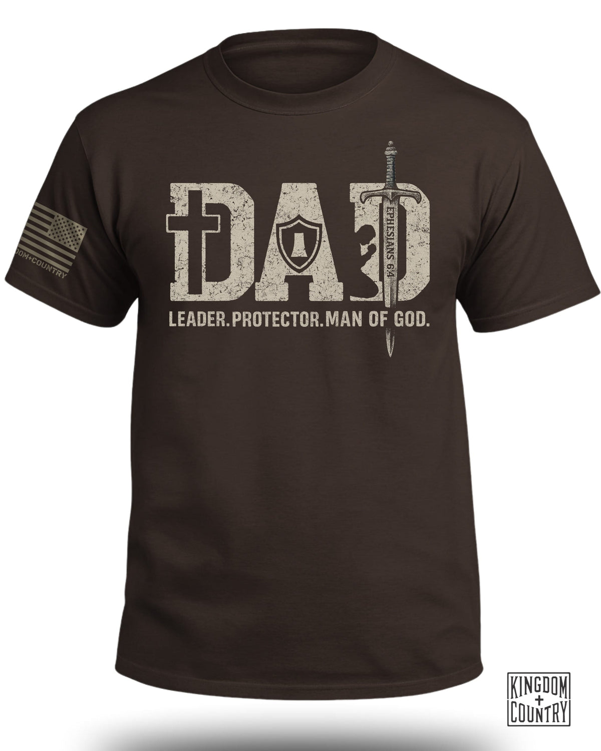 Dad-Leader Protector Man Of God (Front) T-Shirt