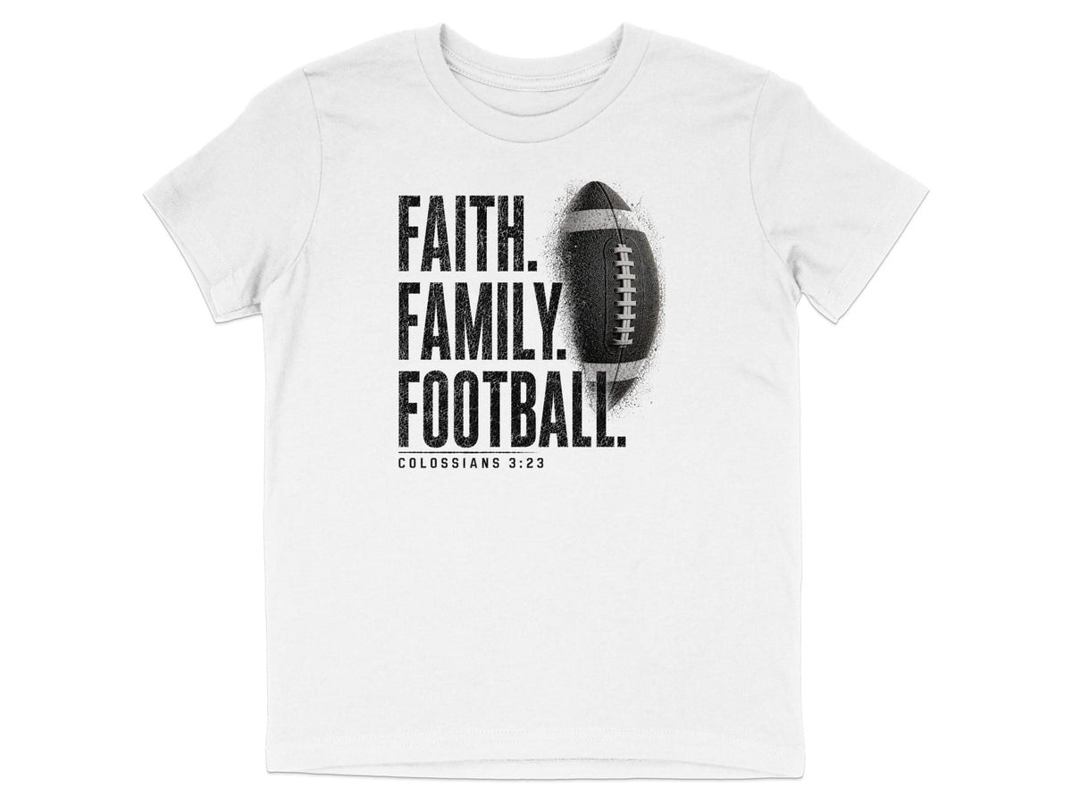 Faith Family Football Youth T-Shirt