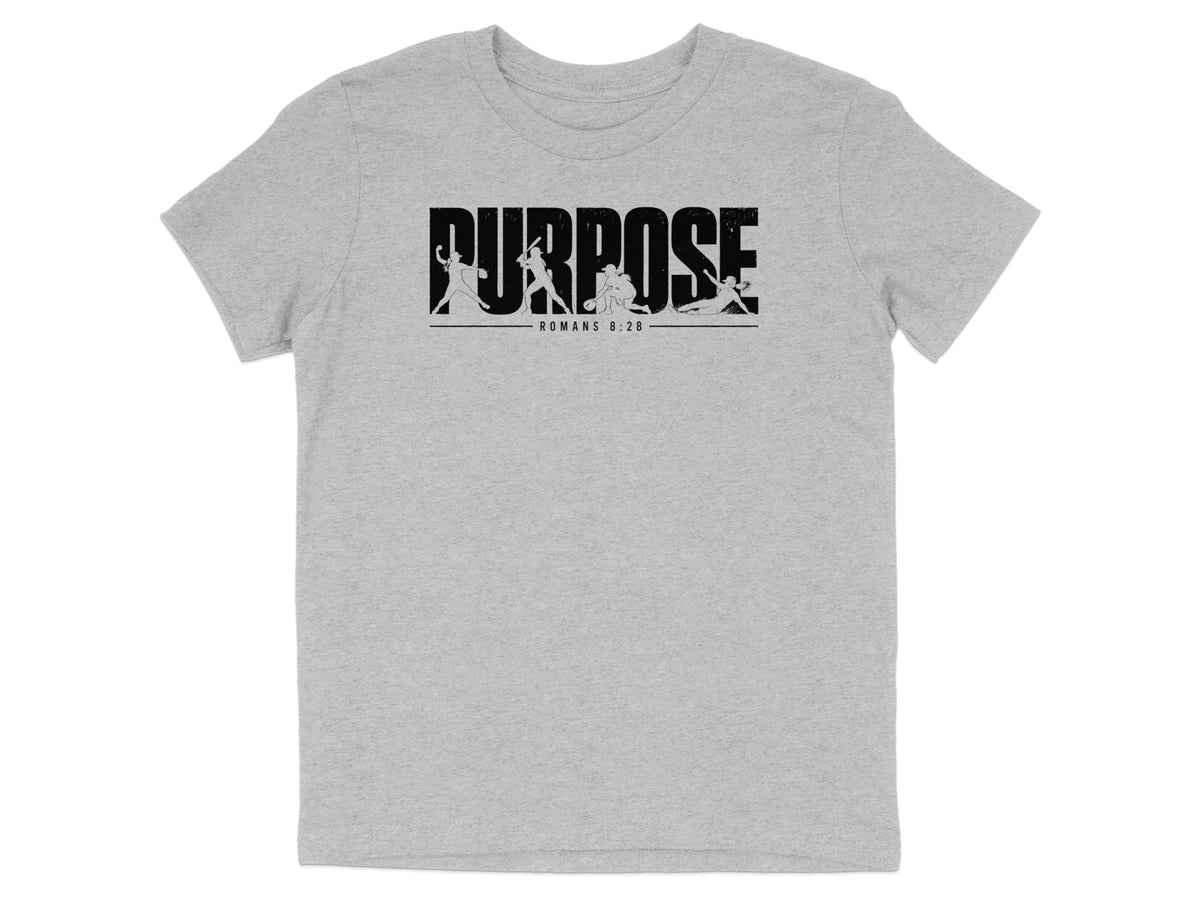 Romans 8:28 Softball Youth T-Shirt