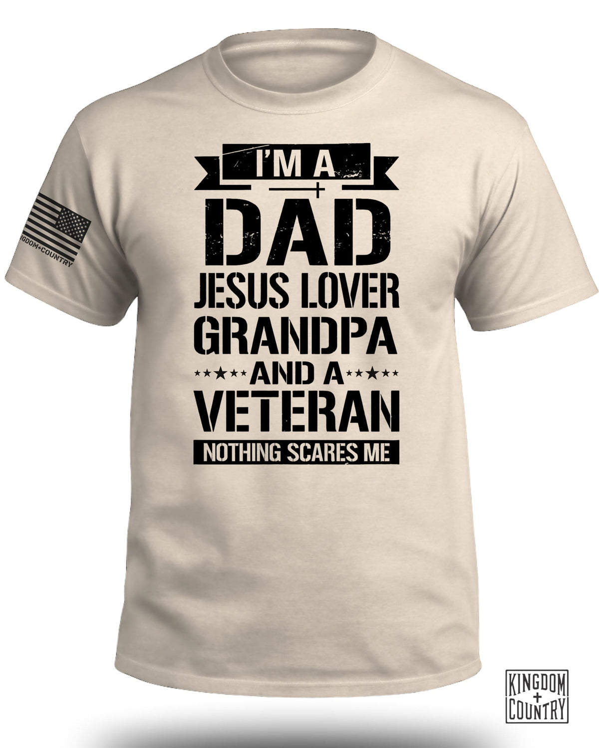 I am A Dad-Jesus Lover-Grandpa-Veteran T-Shirt