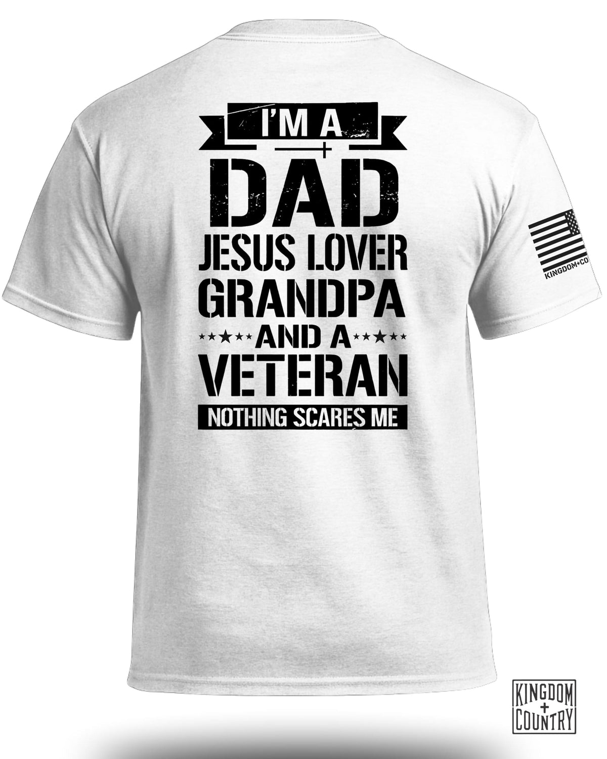I am A Dad-Jesus Lover-Grandpa-Veteran T-Shirt