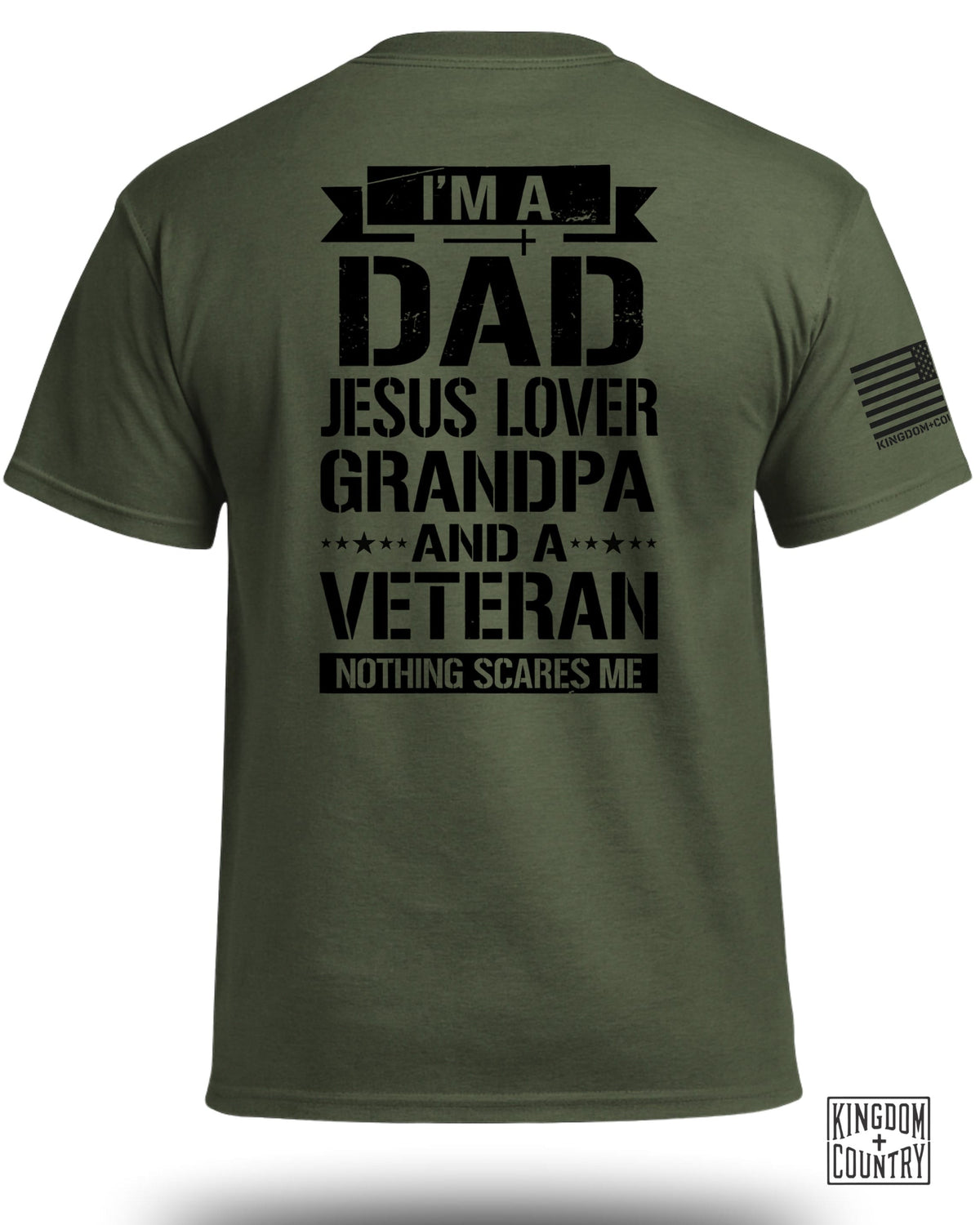 I am A Dad-Jesus Lover-Grandpa-Veteran T-Shirt