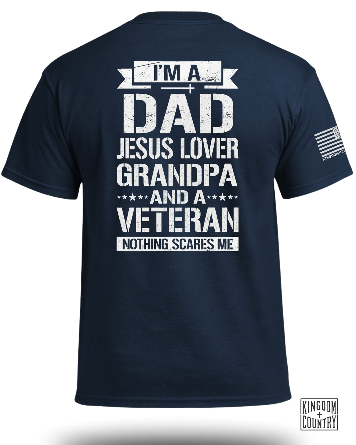 I am A Dad-Jesus Lover-Grandpa-Veteran T-Shirt
