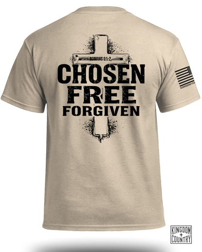 Chosen-Free-Forgiven Romans 8:1-2 T-Shirt
