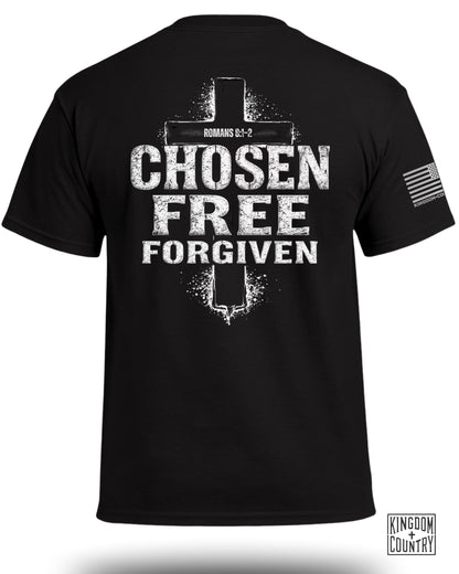 Chosen-Free-Forgiven Romans 8:1-2 T-Shirt