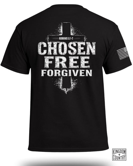 Chosen-Free-Forgiven Romans 8:1-2 T-Shirt