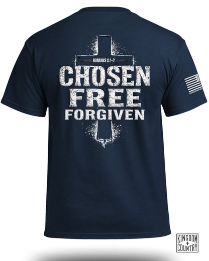 Chosen-Free-Forgiven Romans 8:1-2 T-Shirt