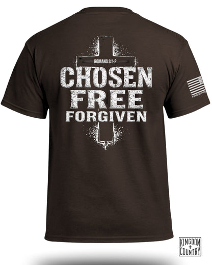 Chosen-Free-Forgiven Romans 8:1-2 T-Shirt