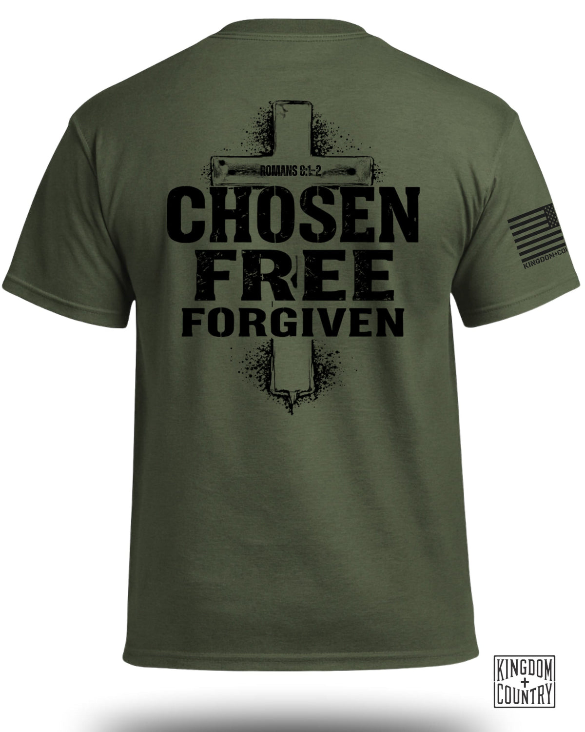 Chosen-Free-Forgiven Romans 8:1-2 T-Shirt