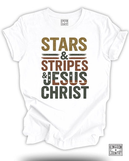 Stars Stripes Jesus Christ T-Shirt