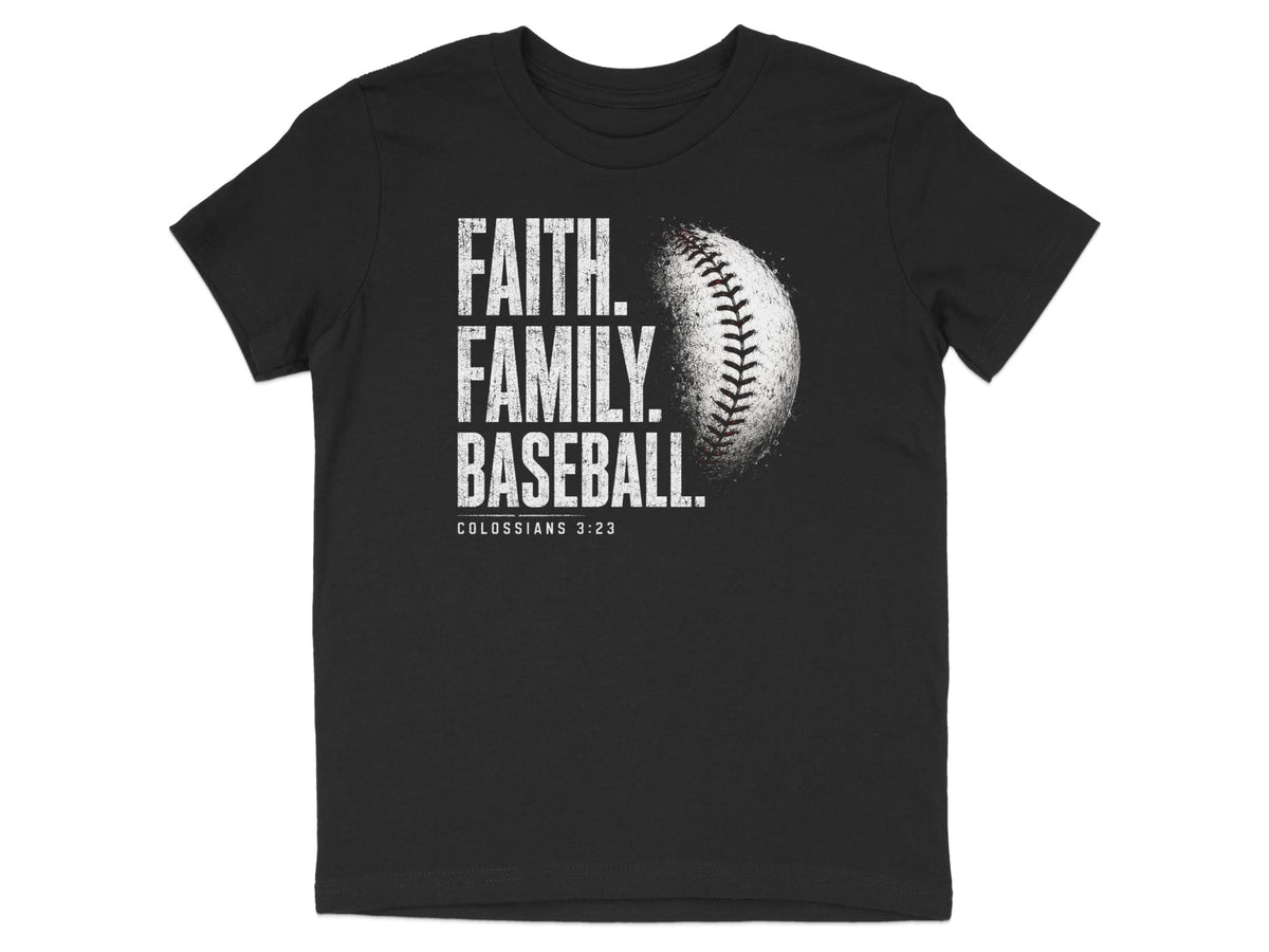 Faith Family Baseball Youth T-Shirt