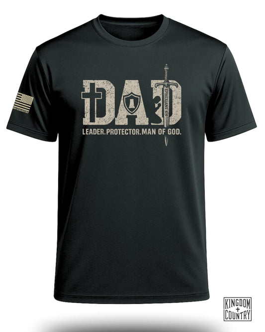 Dad: Leader, Protector, Man of God Performance Shirt