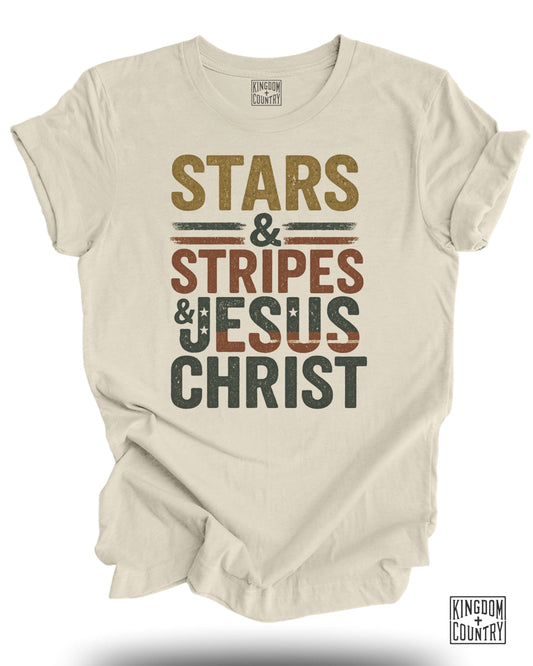 Stars Stripes Jesus Christ T-Shirt
