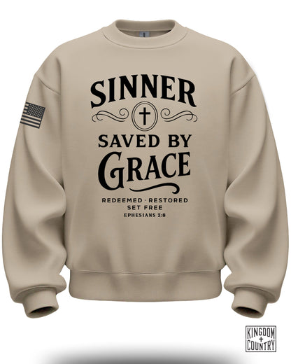 Sinner Saved By Grace Crewneck