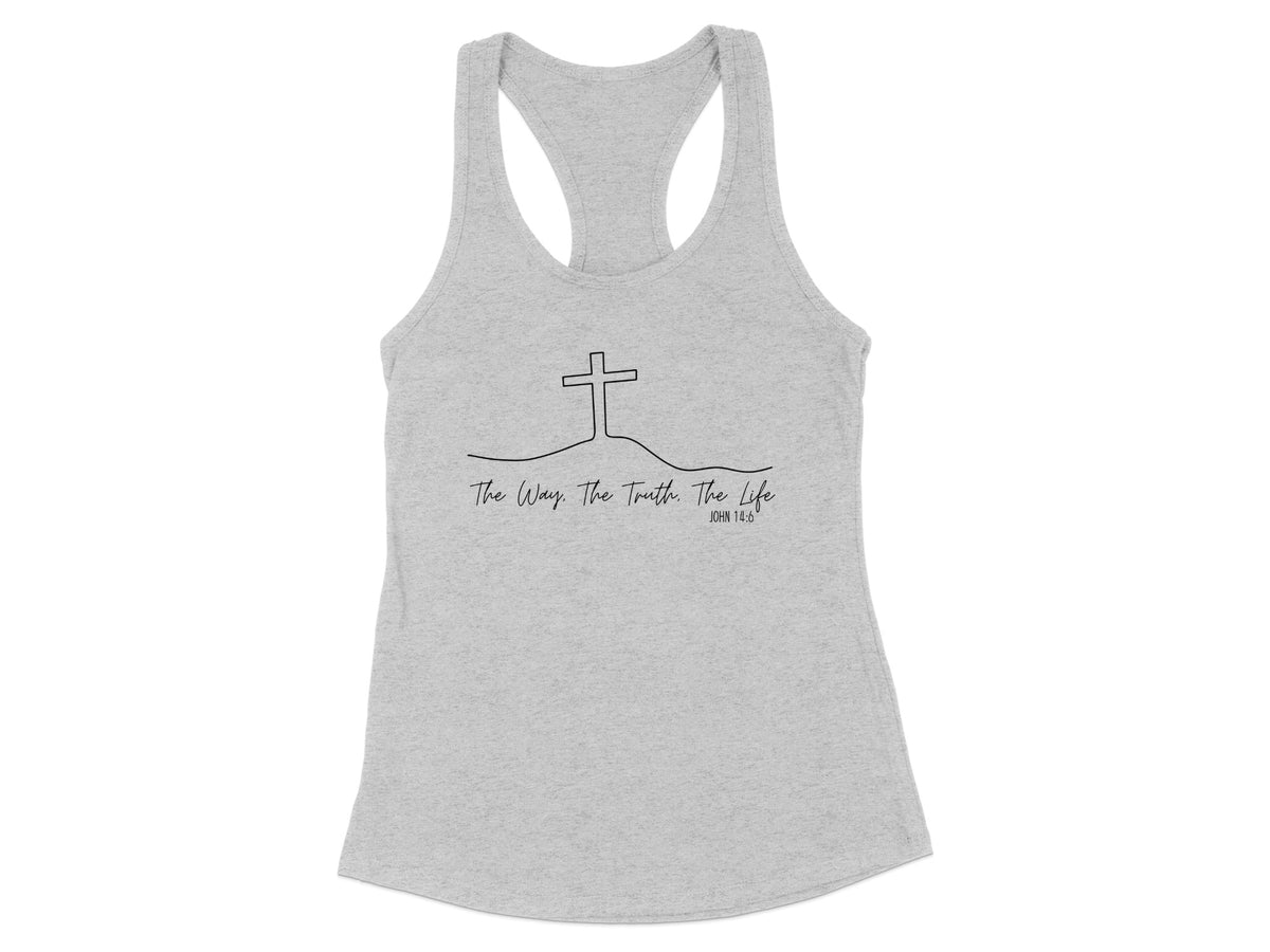 The Way The Truth The Life Racerback Tank