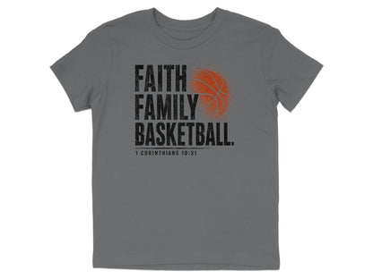 Faith Family Basketball Youth T-Shirt