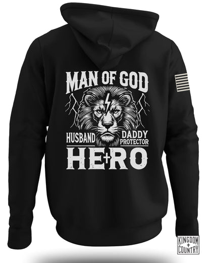 Man Of God Husband Daddy Hero Hoodie