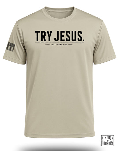Try Jesus Philippians 4:13 Performance Shirt