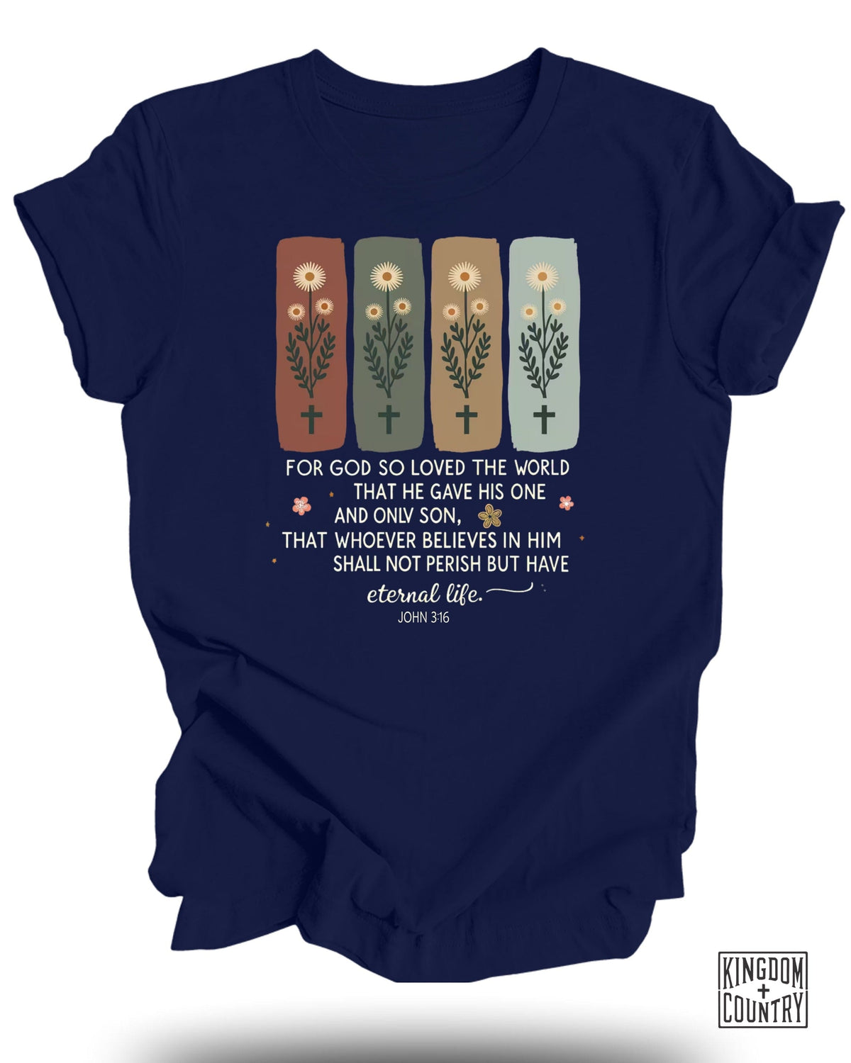 John 3:16 Floral T-Shirt