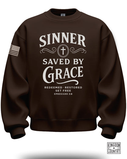 Sinner Saved By Grace Crewneck