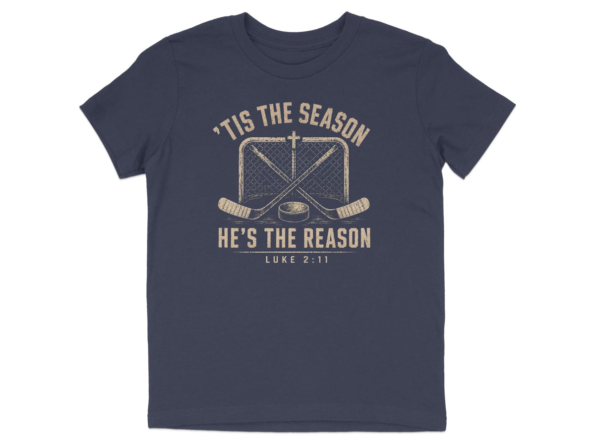 'Tis The Season He's The Reason - Hockey Youth T-Shirt