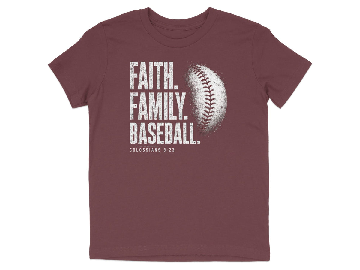 Faith Family Baseball Youth T-Shirt