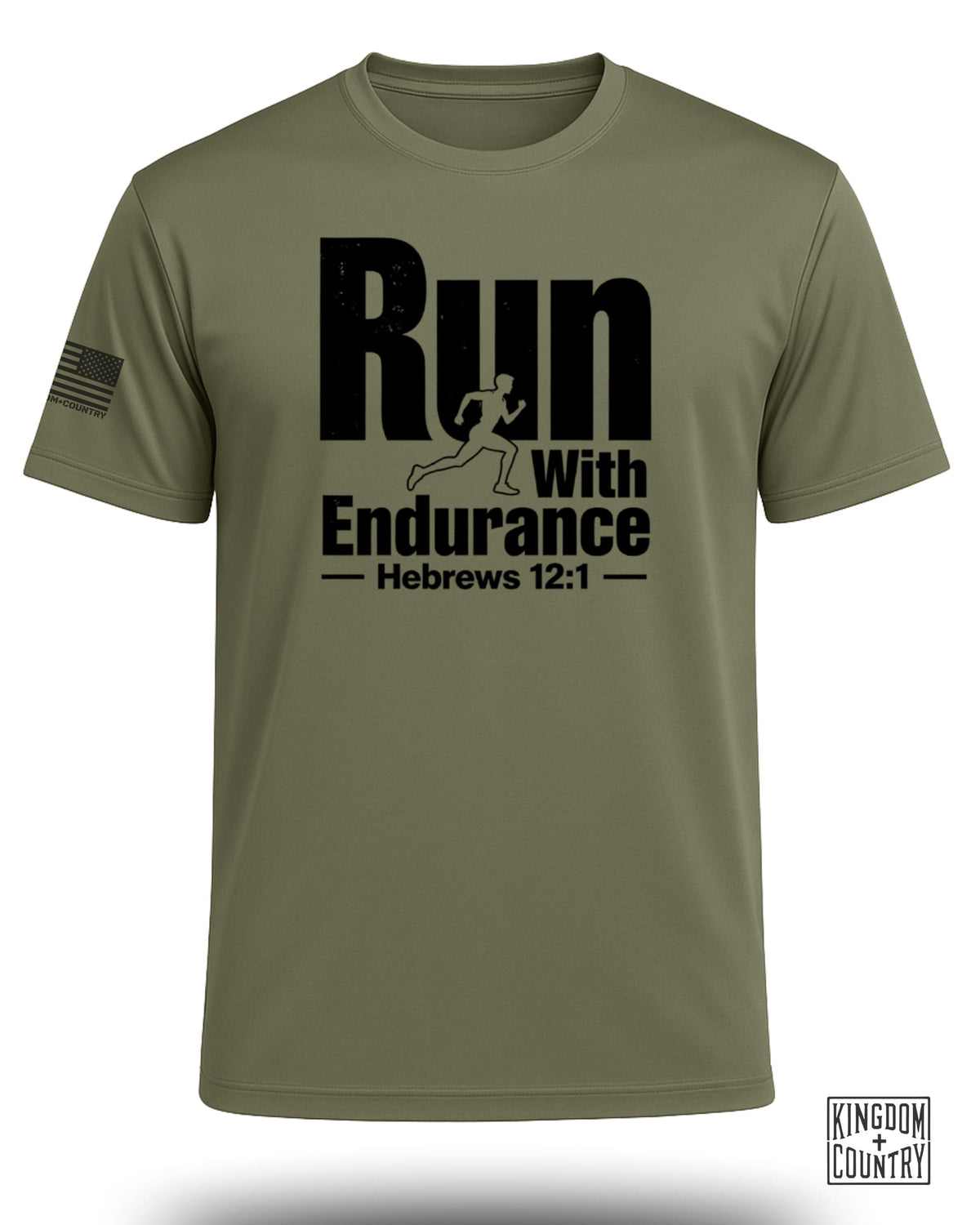 Run With Endurance Hebrews 12:1 Performance Shirt