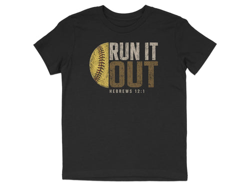 Run It Out Softball Youth T-Shirt