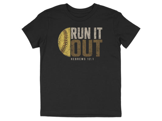 Run It Out Softball Youth T-Shirt
