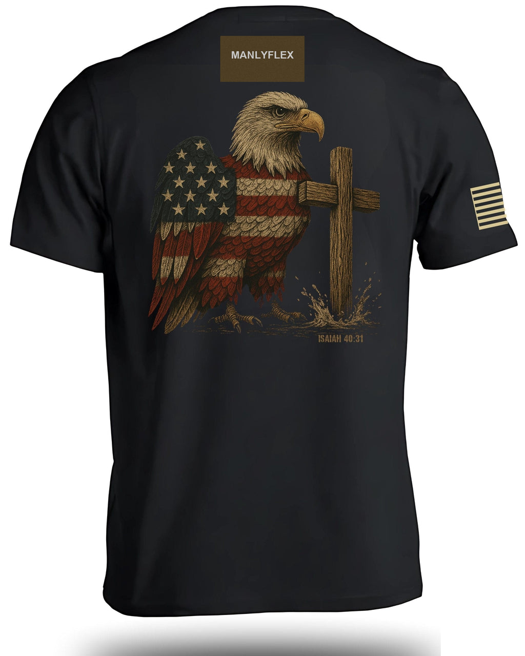 Patriotic Eagle Isaiah 40 31 T-Shirt
