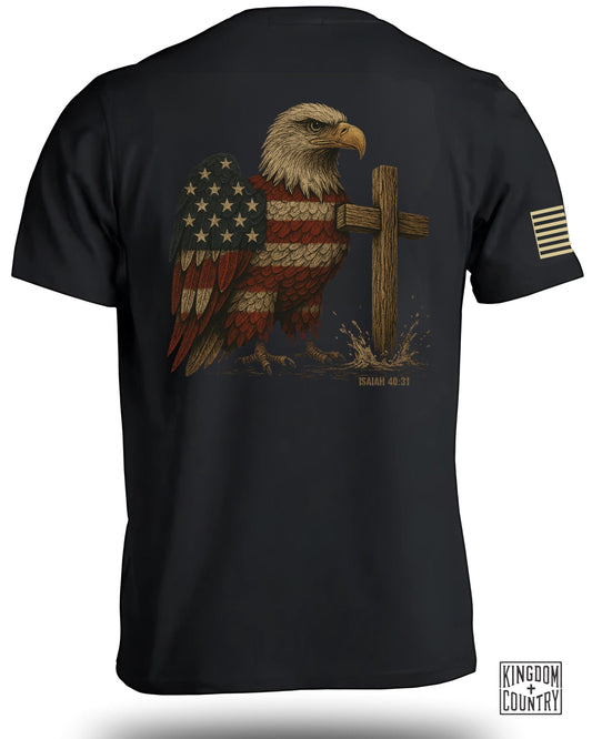 Patriotic Eagle Isaiah 40 31 T-Shirt