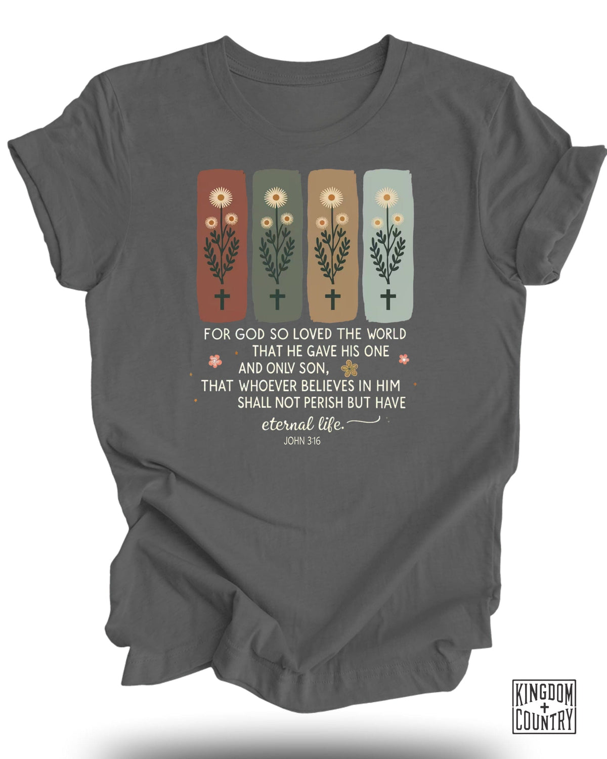 John 3:16 Floral T-Shirt