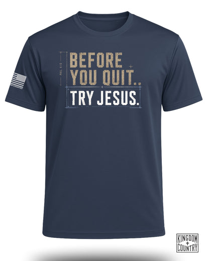 Try Jesus Blueprint Performance Shirt