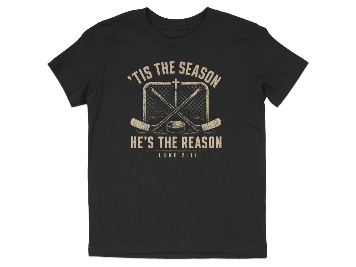 'Tis The Season He's The Reason - Hockey Youth T-Shirt