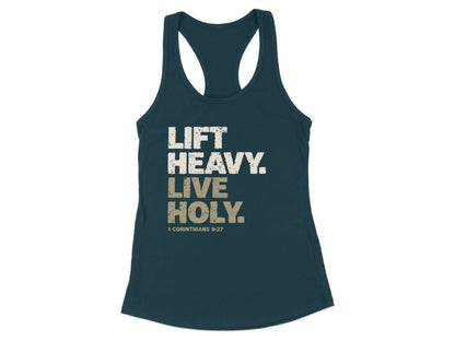 Lift Heavy Live Holy Racerback Tank