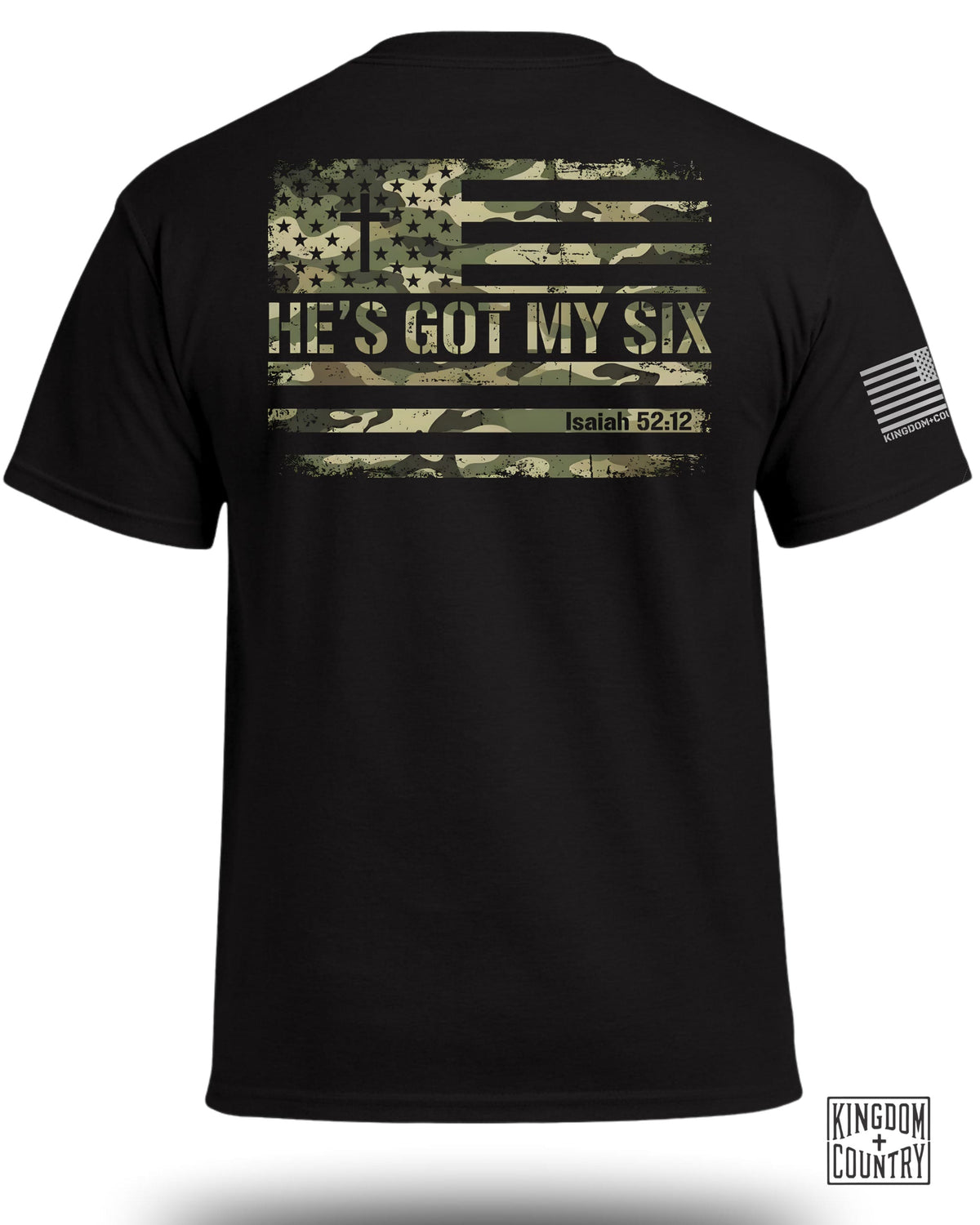 He's Got My Six Patriotic Camo T-Shirt