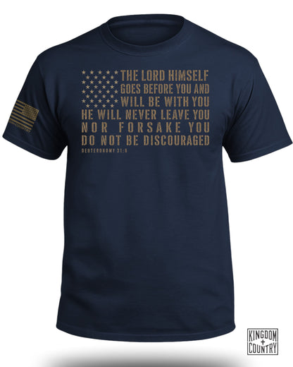 The Lord Himself Goes Before You Flag T-Shirt